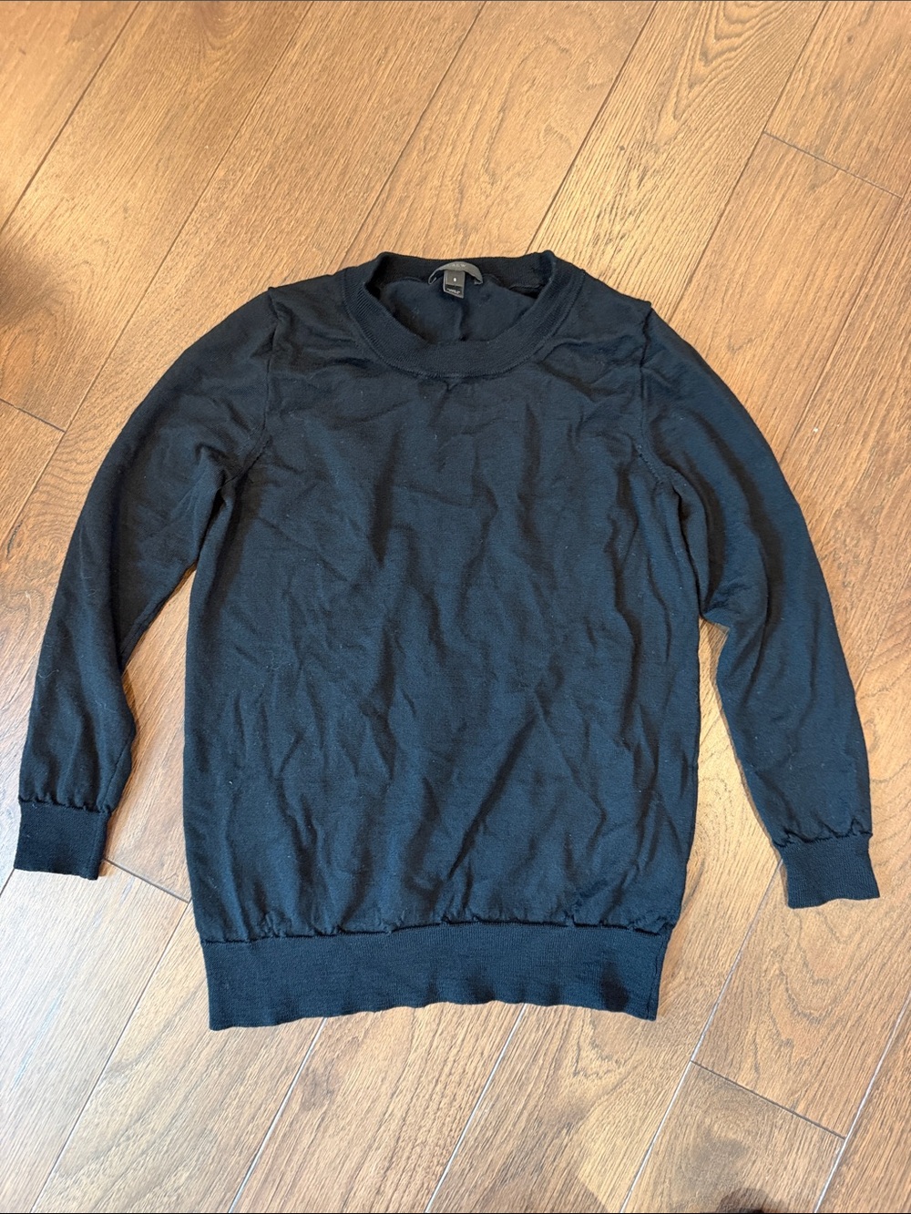 J. Crew Women’s Black Merino Wool Crewneck Sweater Size Small - C69-065